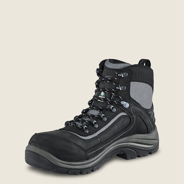 Womens Red Wing Trades - 6-inch Waterproof Csa Safety Toe - Hiking Boots Black/Grey - TYN219467